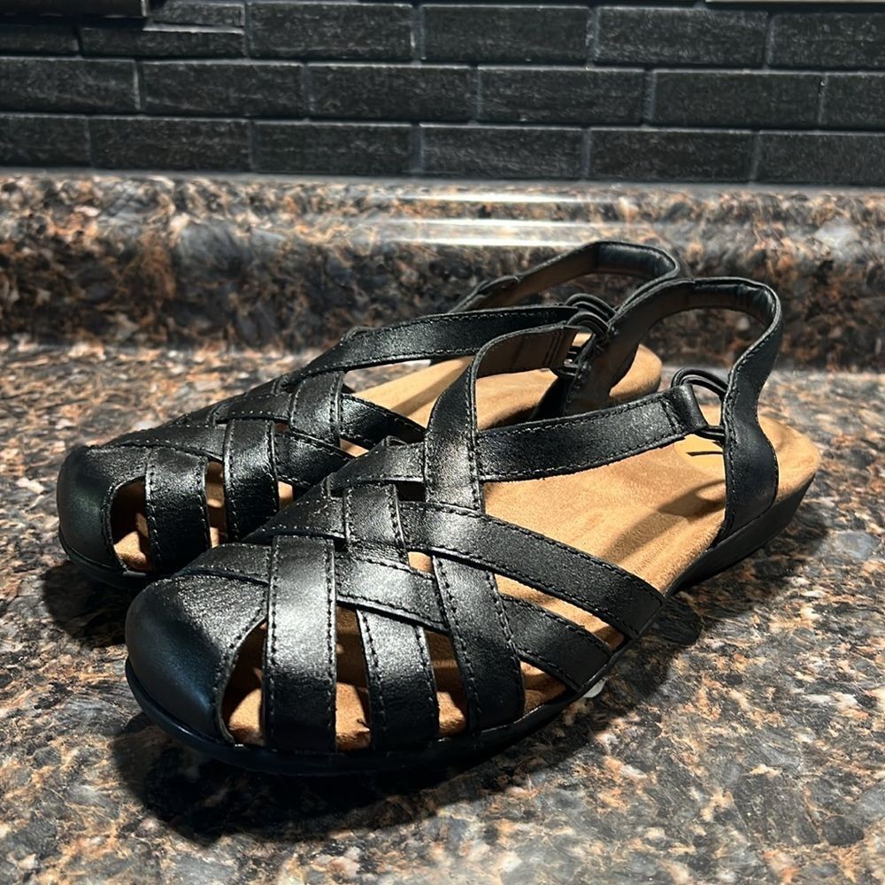 Earth Origins Womens Belder Berri Leather Strappy Footbed Sandals sz 7 - Picture 2 of 12